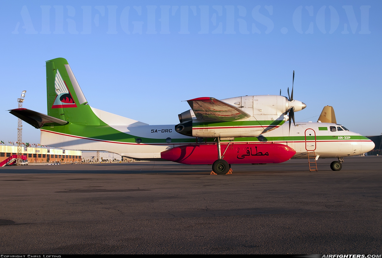 Libya - Air Force Antonov An-32P Firekiller 5A-DRC at Tripoli - Mitiga (MJI / HLLM), Libya