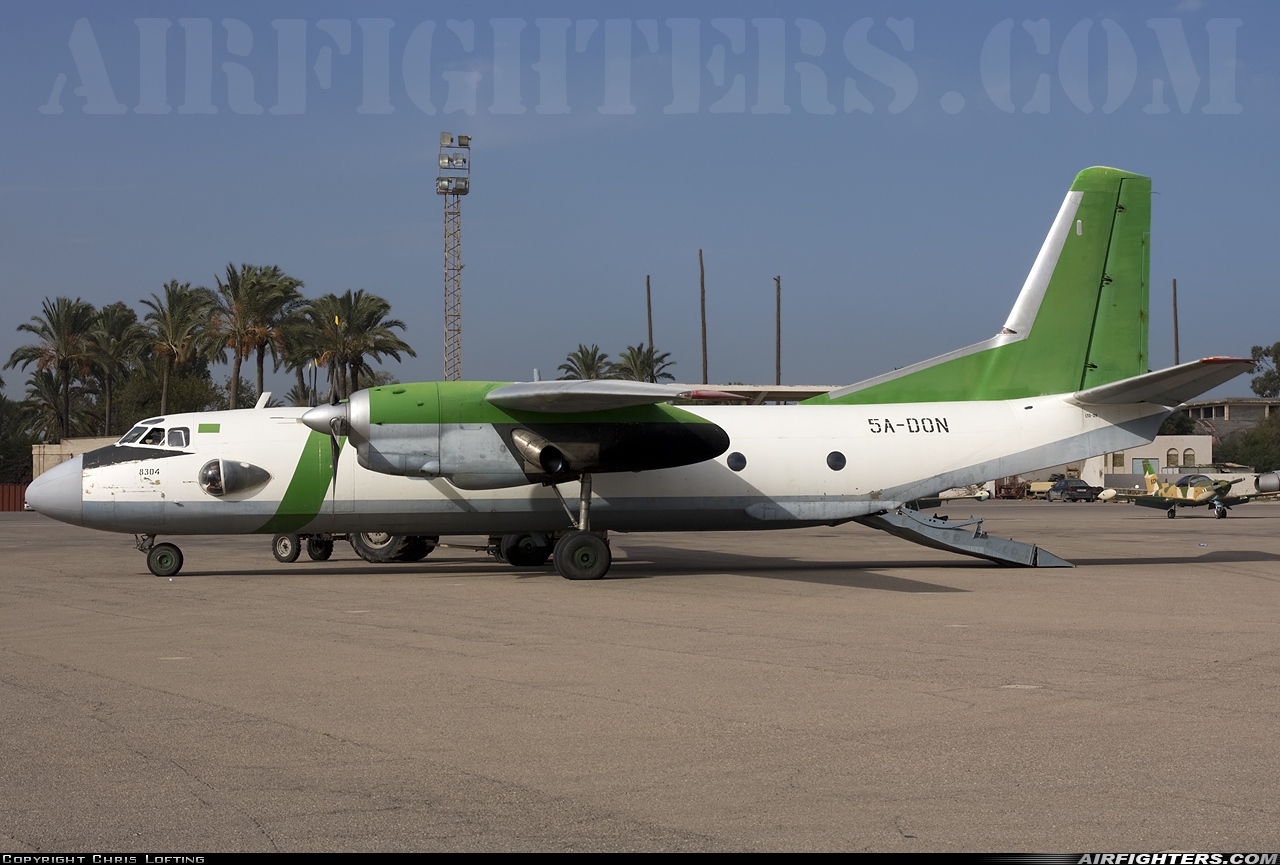 Libya - Air Force Antonov An-26 5A-DON at Tripoli - Mitiga (MJI / HLLM), Libya