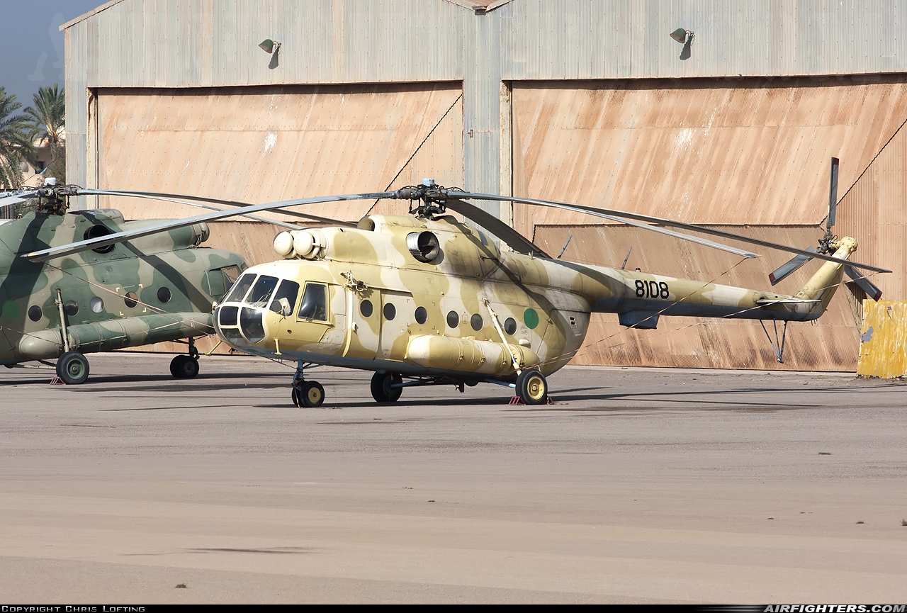 Libya - Air Force Mil Mi-8T 8108 at Tripoli - Mitiga (MJI / HLLM), Libya