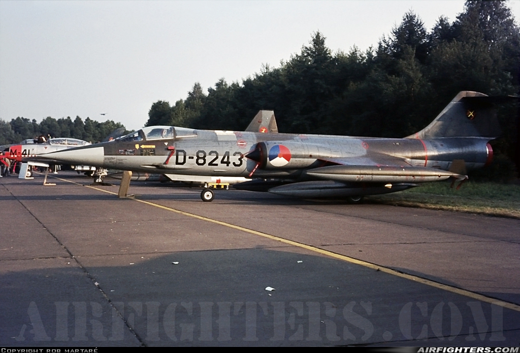Netherlands - Air Force Lockheed F-104G Starfighter D-8243 at Eindhoven (- Welschap) (EIN / EHEH), Netherlands