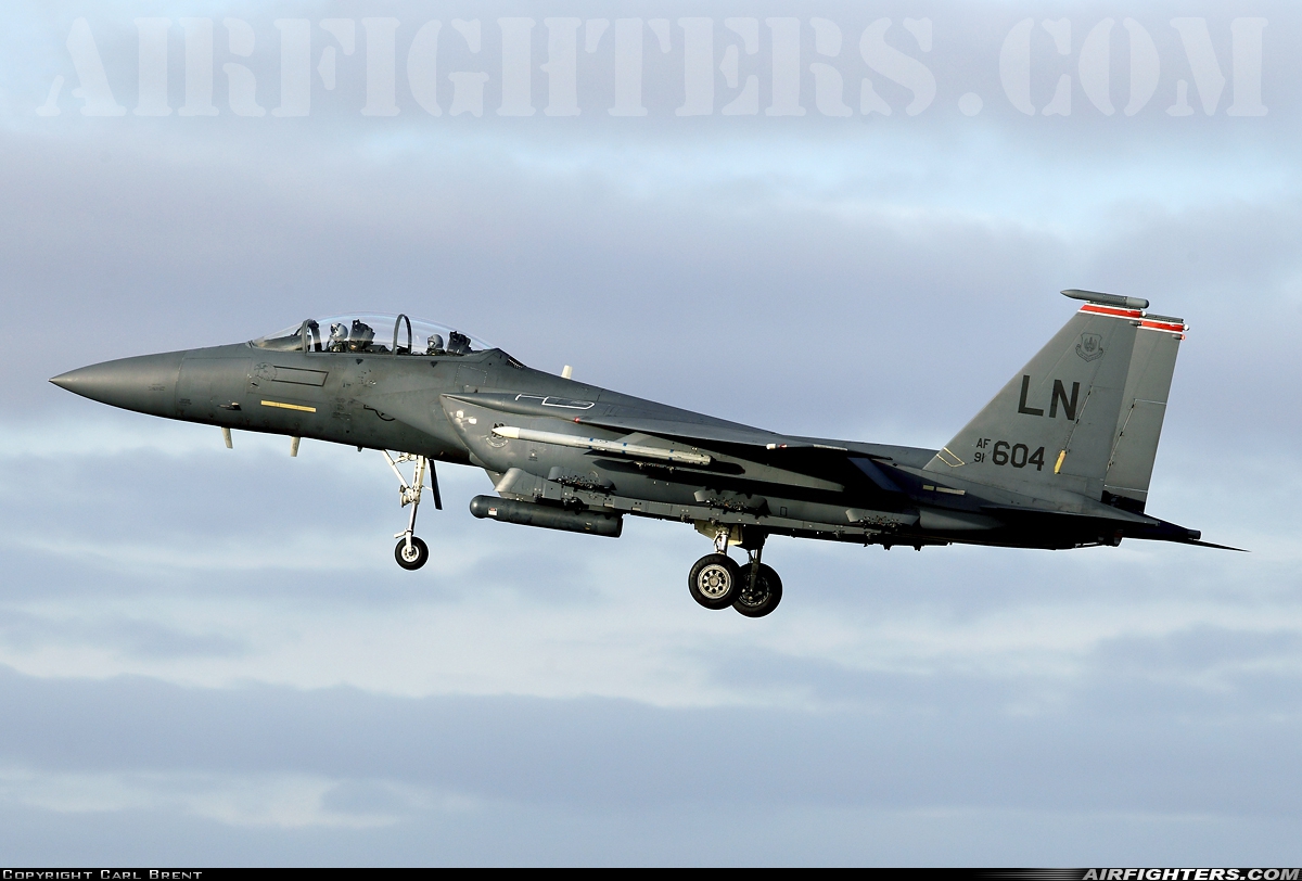 USA - Air Force McDonnell Douglas F-15E Strike Eagle 91-0604 at Lakenheath (LKZ / EGUL), UK