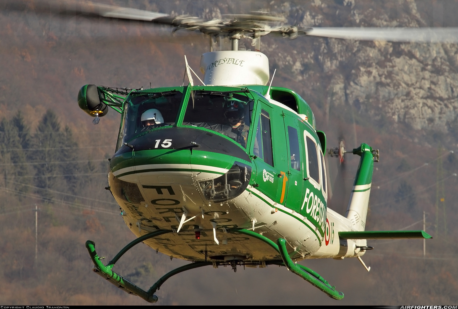 Italy - Corpo Forestale dello Stato Agusta-Bell AB-412EP Grifone CFS15SO at Belluno (LIDB), Italy