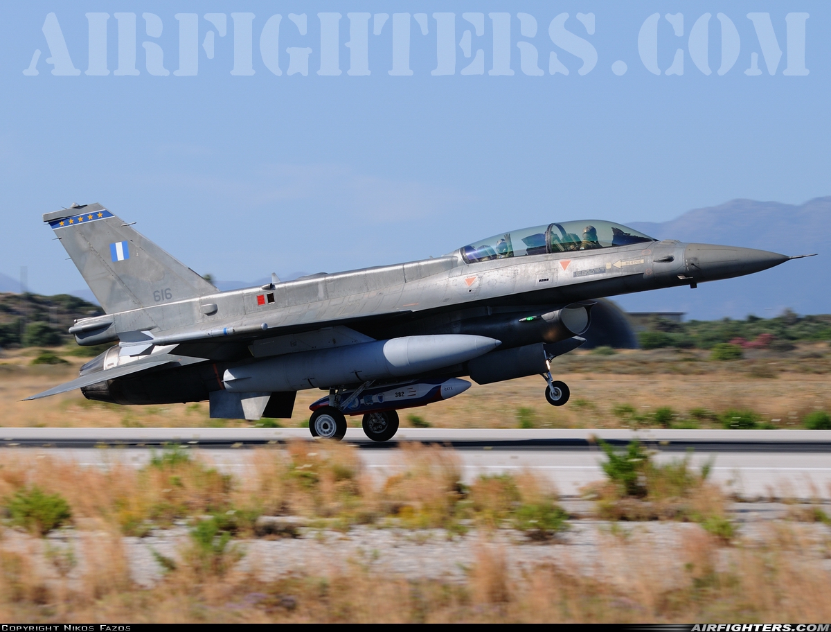 Greece - Air Force General Dynamics F-16D Fighting Falcon 616 at Chania - Souda (CHQ / LGSA), Greece