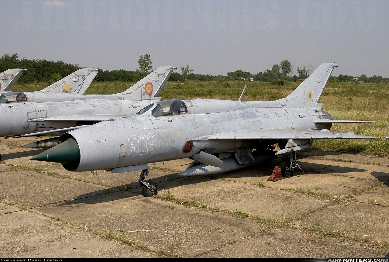 Romania - Air Force Mikoyan-Gurevich MiG-21PF 508 at Deveselu (LRDS), Romania
