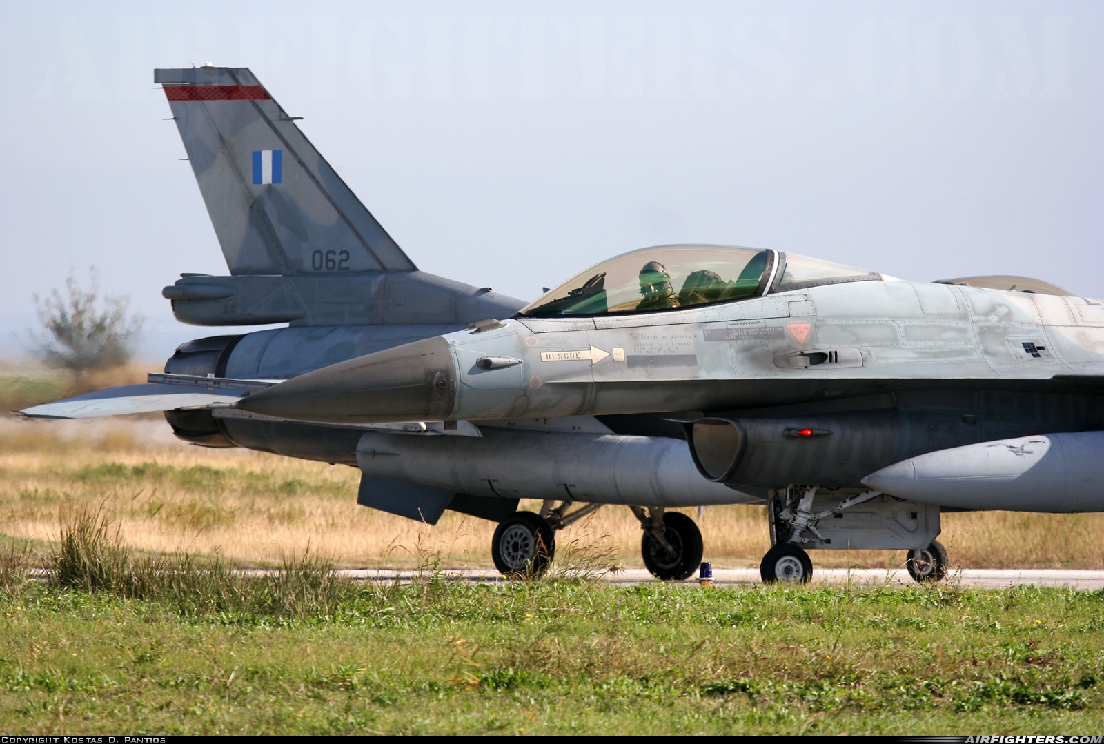 Greece - Air Force General Dynamics F-16C Fighting Falcon 052 at Nea Anghialos (VOL / LGBL), Greece