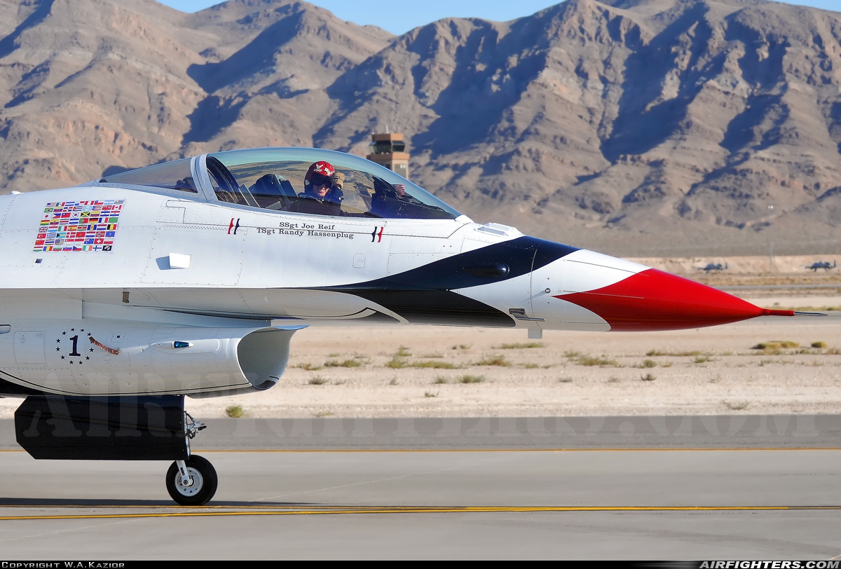 USA - Air Force General Dynamics F-16C Fighting Falcon 92-3898 at Las Vegas - Nellis AFB (LSV / KLSV), USA