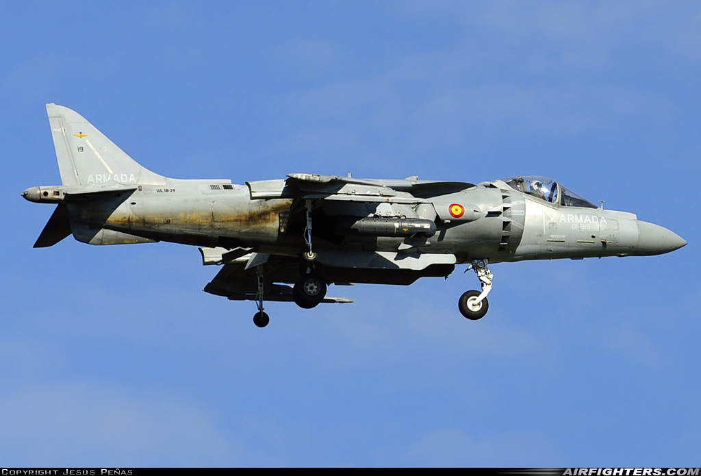 Spain - Navy McDonnell Douglas EAV-8B+ Harrier II VA.1B-29 at Rota (LERT), Spain