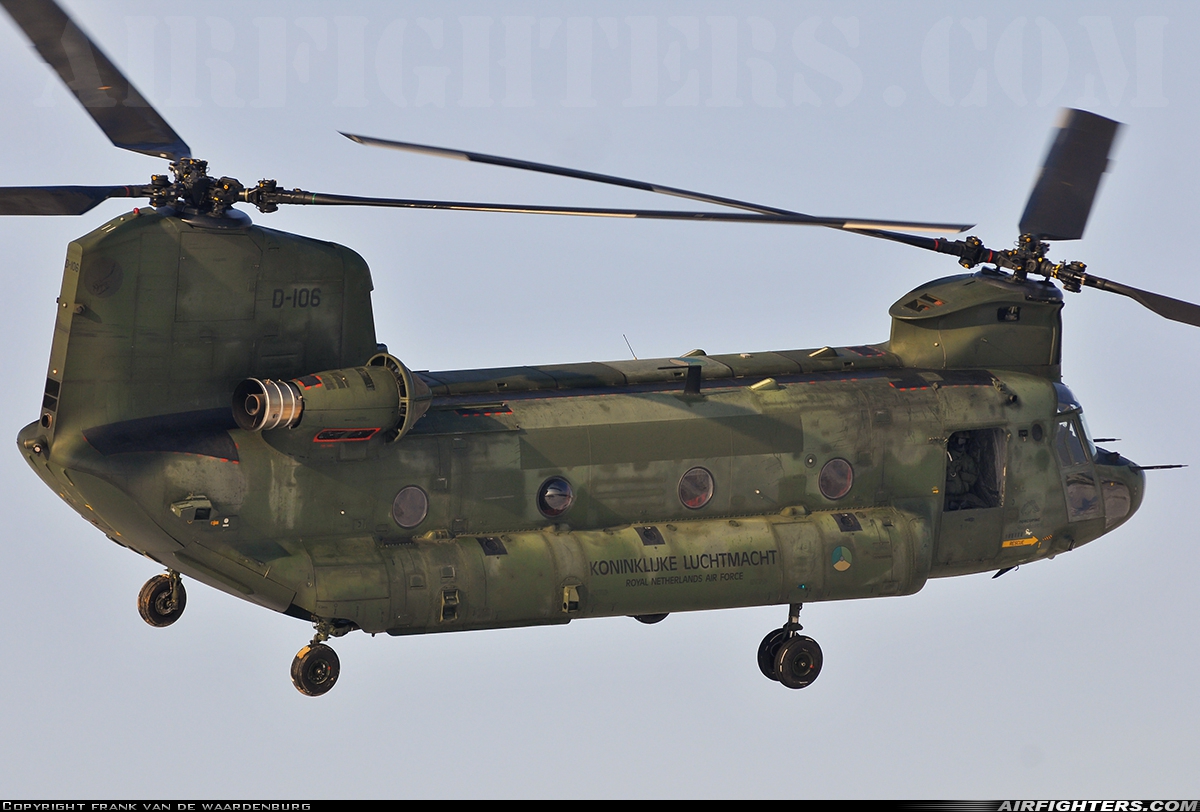 Netherlands - Air Force Boeing Vertol CH-47D Chinook D-106 at Off-Airport - Budel, Netherlands