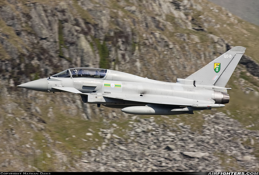 UK - Air Force Eurofighter Typhoon T3 ZJ802 at Off-Airport - Cumbria, UK