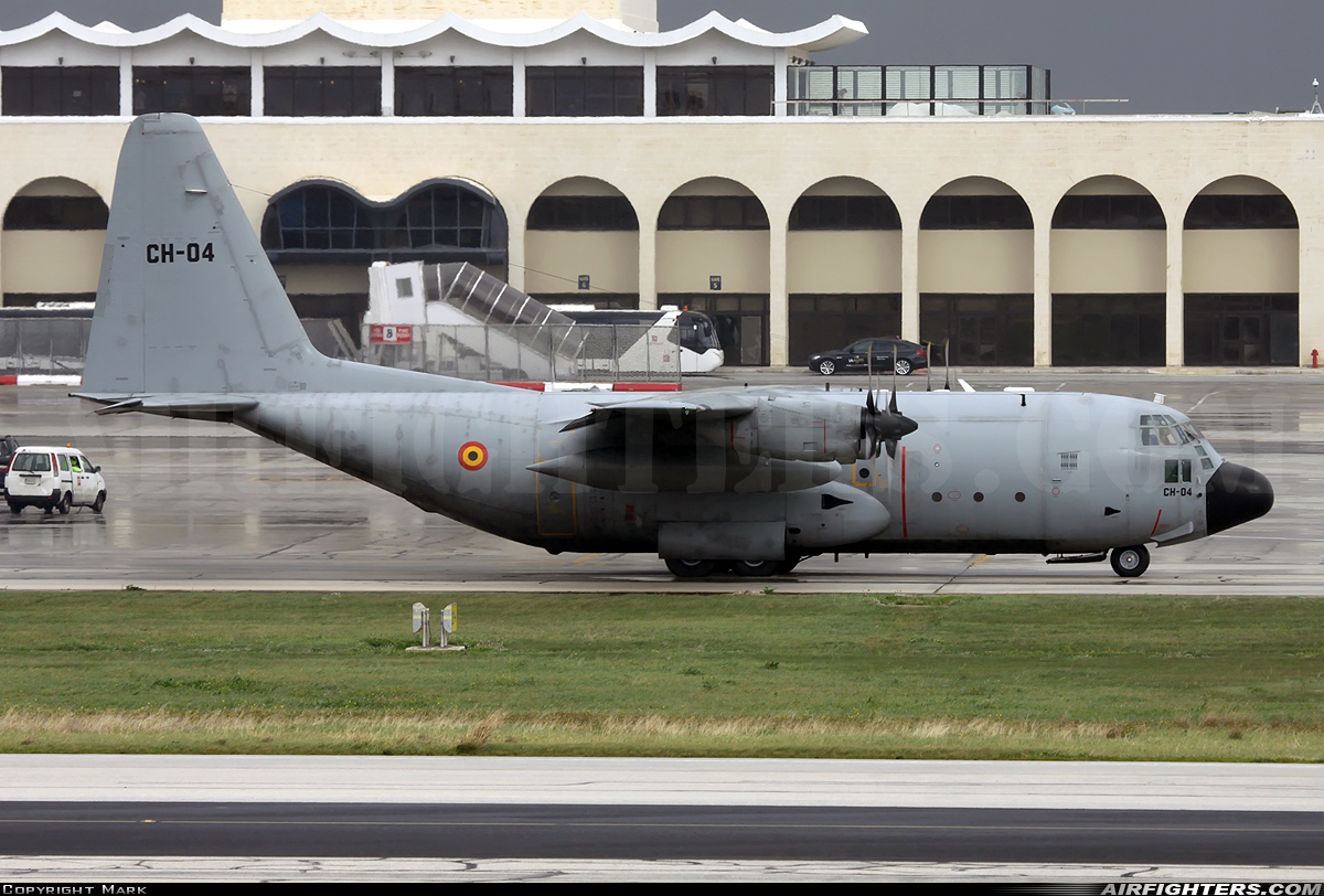 Belgium - Air Force Lockheed C-130H Hercules (L-382) CH-04 at Luqa - Malta International (MLA / LMML), Malta