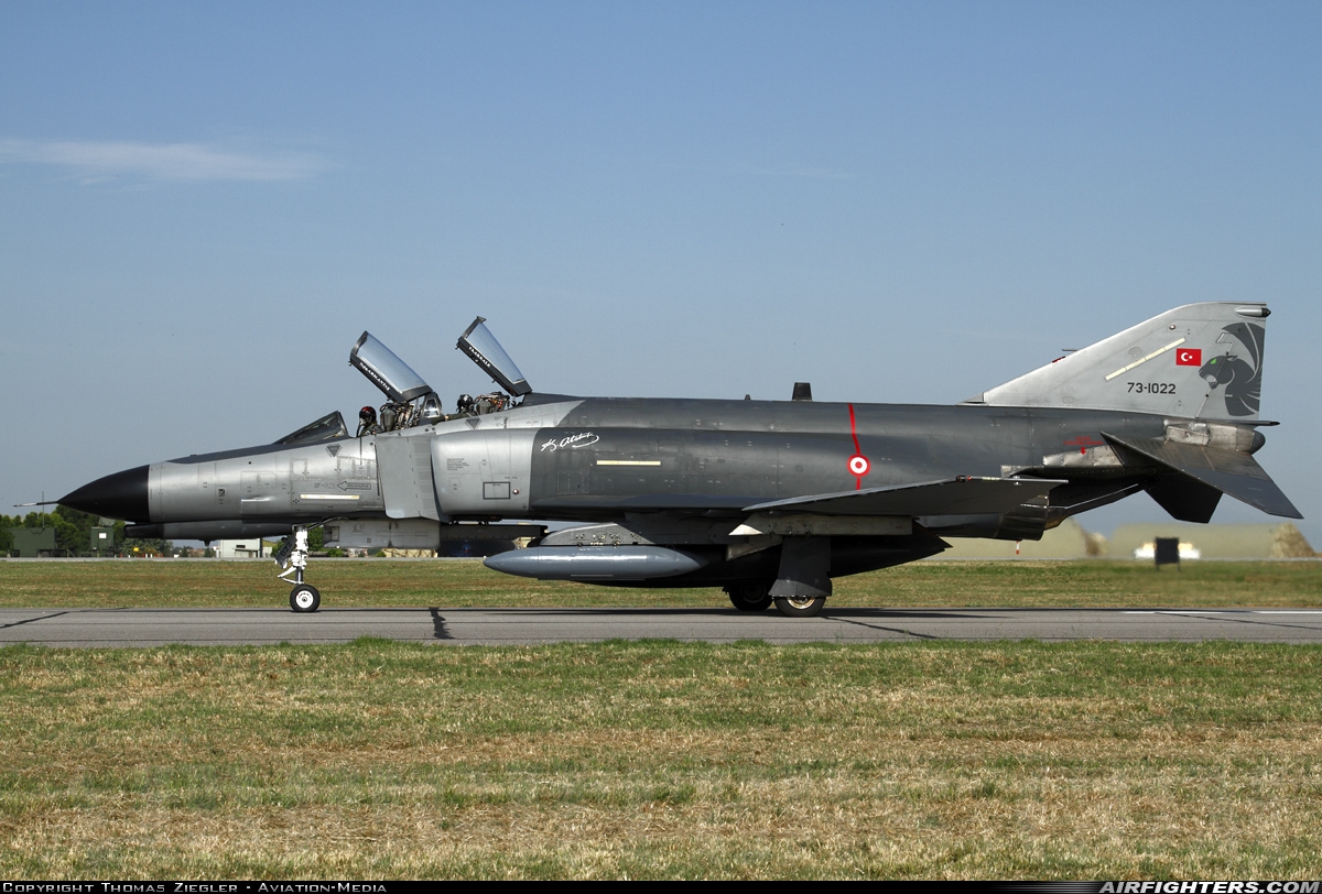 Türkiye - Air Force McDonnell Douglas F-4E-2020 Terminator 73-1022 at Izmir - Cigli (IGL / LTBL), Türkiye