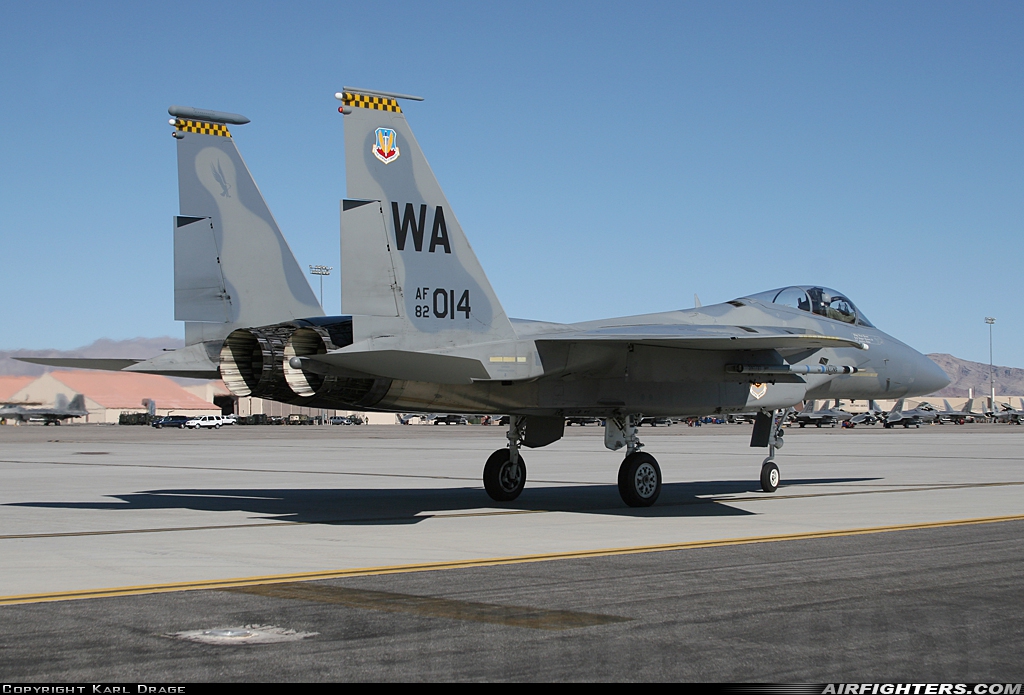 USA - Air Force McDonnell Douglas F-15C Eagle 82-0014 at Las Vegas - Nellis AFB (LSV / KLSV), USA