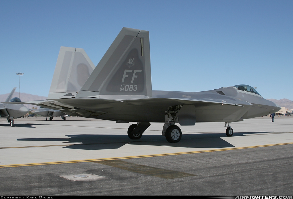 USA - Air Force Lockheed Martin F-22A Raptor 04-4083 at Las Vegas - Nellis AFB (LSV / KLSV), USA
