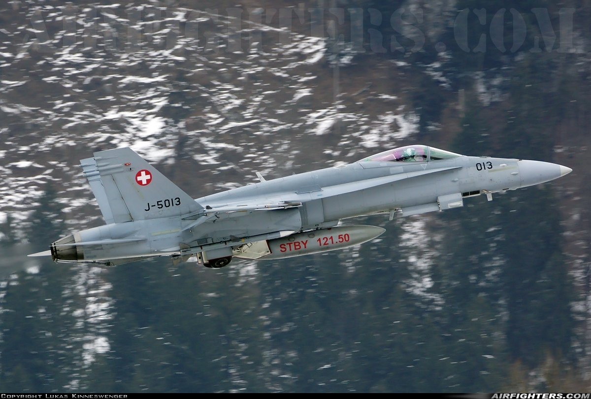Switzerland - Air Force McDonnell Douglas F/A-18C Hornet J-5013 at Meiringen (LSMM), Switzerland