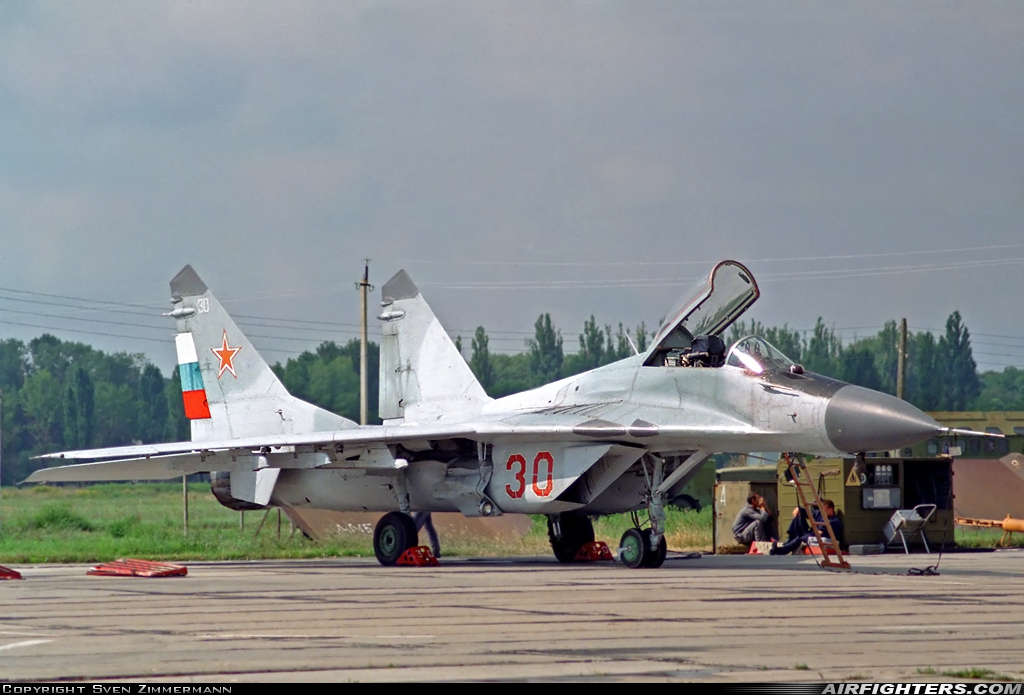 Russia - Air Force Mikoyan-Gurevich MiG-29 (9.12) 30 RED at Primorsko - Akhtarsk (URKP), Russia