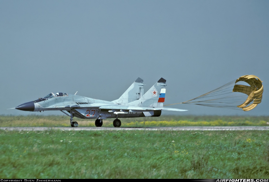 Russia - Air Force Mikoyan-Gurevich MiG-29 (9.12) 27 RED at Primorsko - Akhtarsk (URKP), Russia