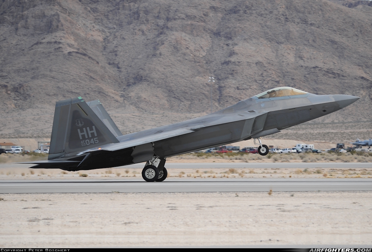 USA - Air Force Lockheed Martin F-22A Raptor 03-4045 at Las Vegas - Nellis AFB (LSV / KLSV), USA