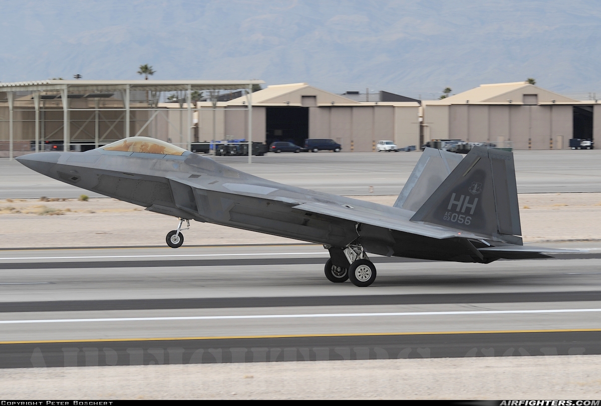 USA - Air Force Lockheed Martin F-22A Raptor 03-4056 at Las Vegas - Nellis AFB (LSV / KLSV), USA