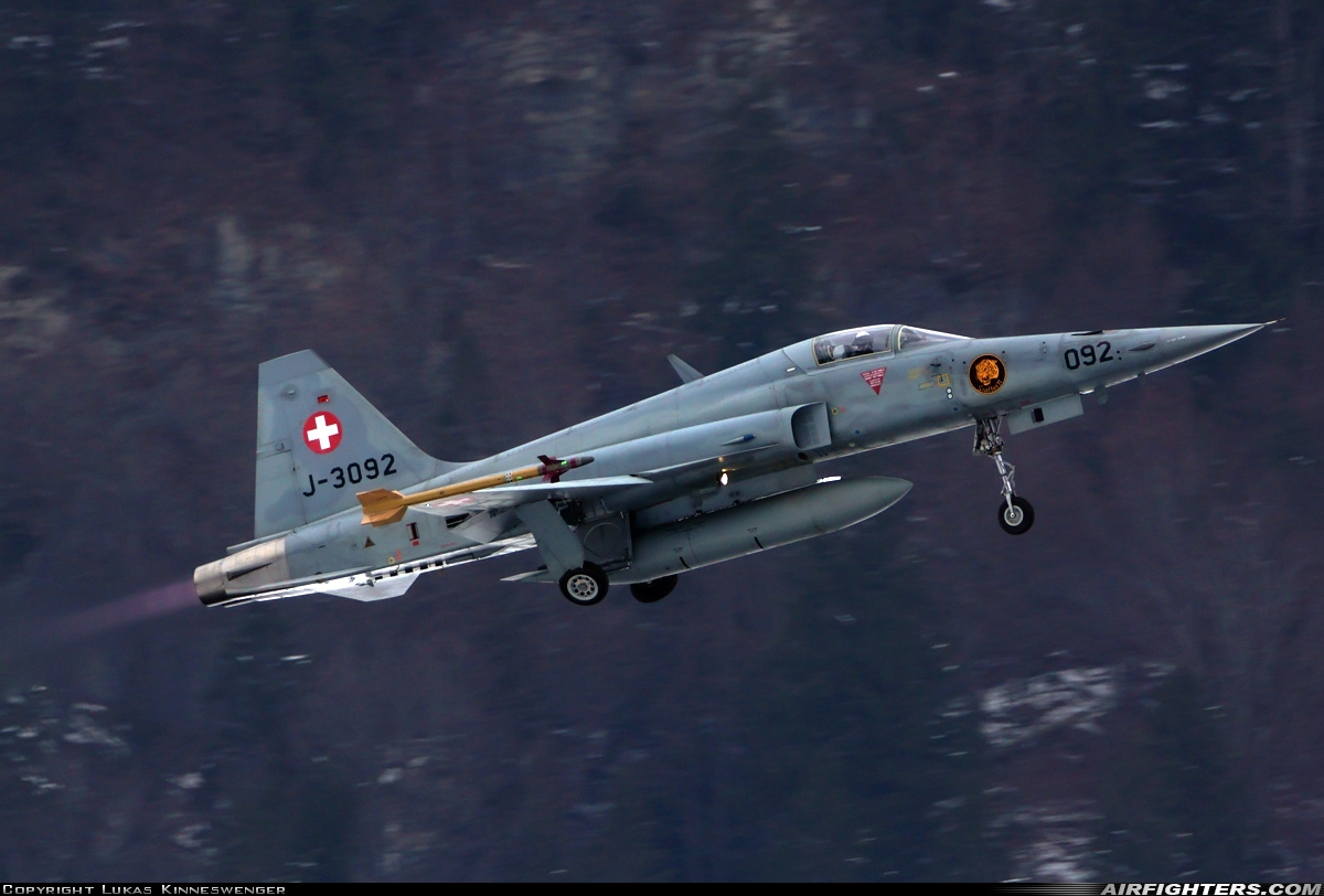 Switzerland - Air Force Northrop F-5E Tiger II J-3092 at Meiringen (LSMM), Switzerland