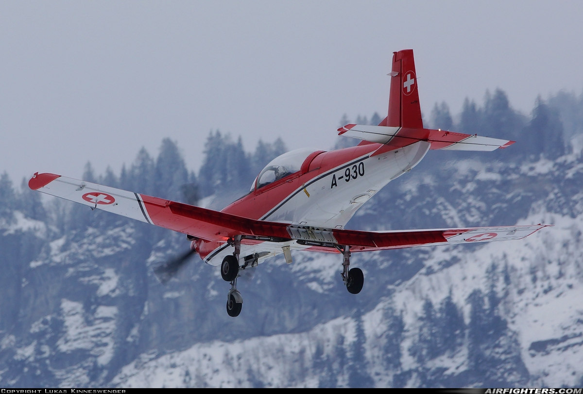 Switzerland - Air Force Pilatus NCPC-7 Turbo Trainer A-930 at Meiringen (LSMM), Switzerland