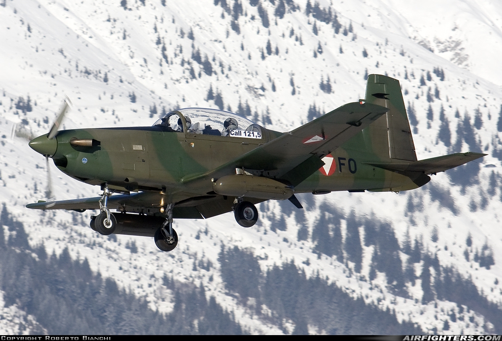 Austria - Air Force Pilatus PC-7 Turbo Trainer 3H-FO at Innsbruck - Kranebitten (INN / LOWI), Austria