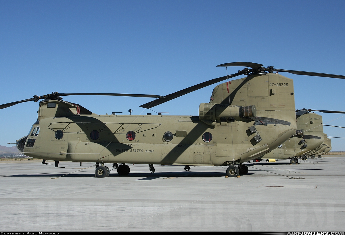 USA - Army Boeing Vertol CH-47F Chinook 07-08725 at El Paso / Fort Bliss - Biggs AAF (BIF / KBIF), USA