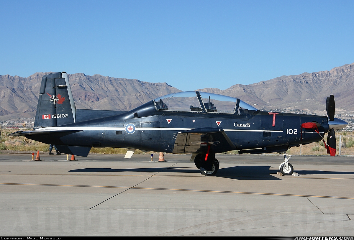 Canada - Air Force Raytheon CT-156 Harvard II (T-6A-1) 156102 at El Paso / Fort Bliss - Biggs AAF (BIF / KBIF), USA