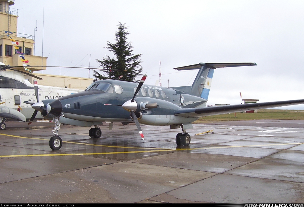 Argentina - Navy Beech Super King Air B200 0745 at Bahia Blanca - Comandante Espora (BHI - SAZB), Argentina