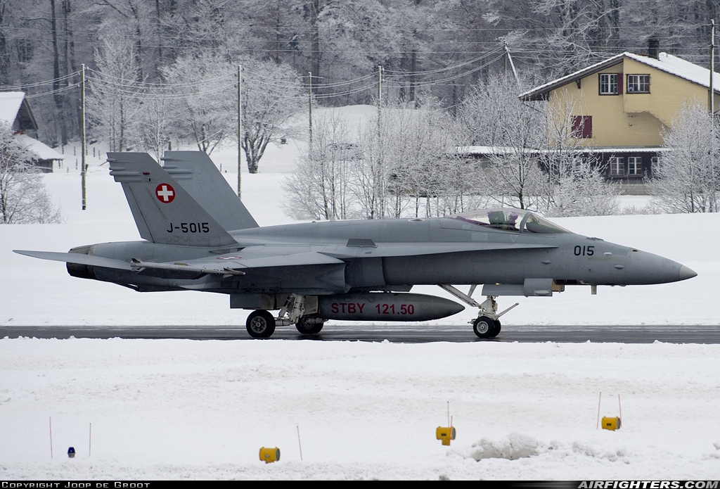 Switzerland - Air Force McDonnell Douglas F/A-18C Hornet J-5015 at Meiringen (LSMM), Switzerland