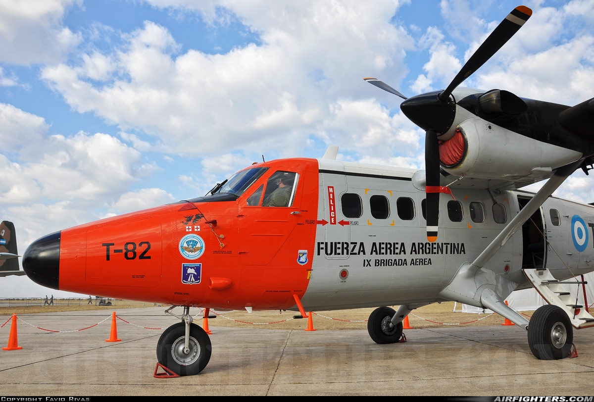 Argentina - Air Force De Havilland Canada DHC-6-100 Twin Otter T-82 at Córdoba - Escuela de Aviación Militar (EAM / SACA), Argentina