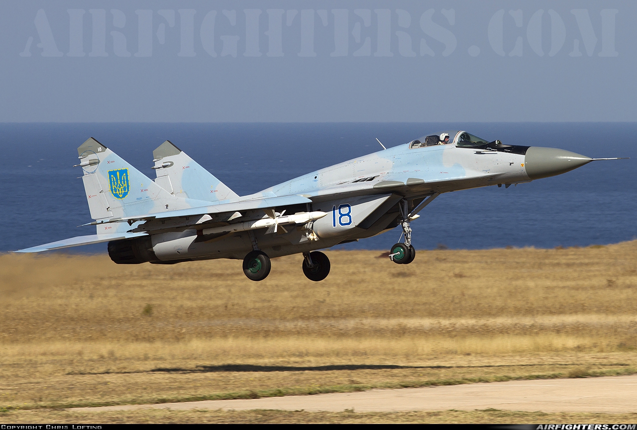 Ukraine - Air Force Mikoyan-Gurevich MiG-29 (9.13) 18 BLUE at Sevastopol - Belbek (UKS / UKFB), Ukraine