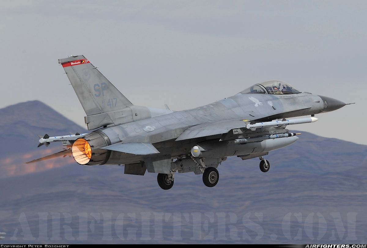USA - Air Force General Dynamics F-16C Fighting Falcon 91-0417 at Las Vegas - Nellis AFB (LSV / KLSV), USA