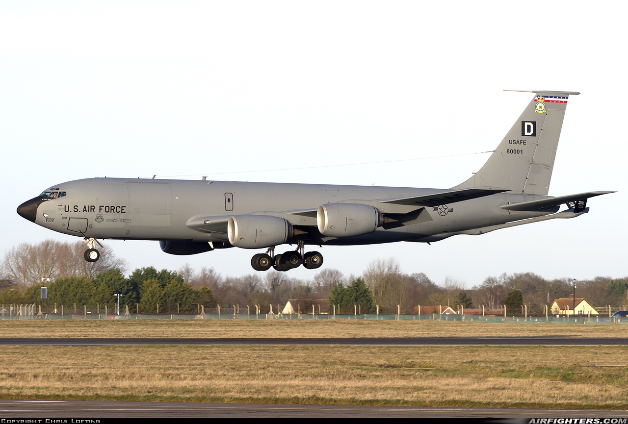 USA - Air Force Boeing KC-135R Stratotanker (717-148) 58-0001 at Mildenhall (MHZ / GXH / EGUN), UK