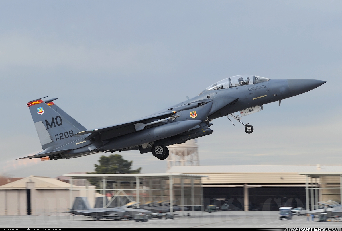 USA - Air Force McDonnell Douglas F-15E Strike Eagle 87-0209 at Las Vegas - Nellis AFB (LSV / KLSV), USA
