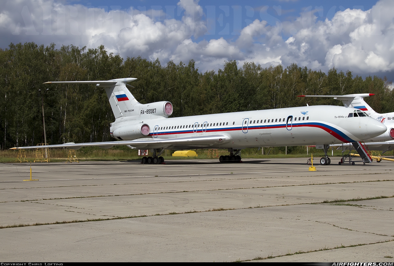 Russia - Air Force Tupolev Tu-154B-2 RA-85587 at Chkalovsky (CKL / UUMU), Russia