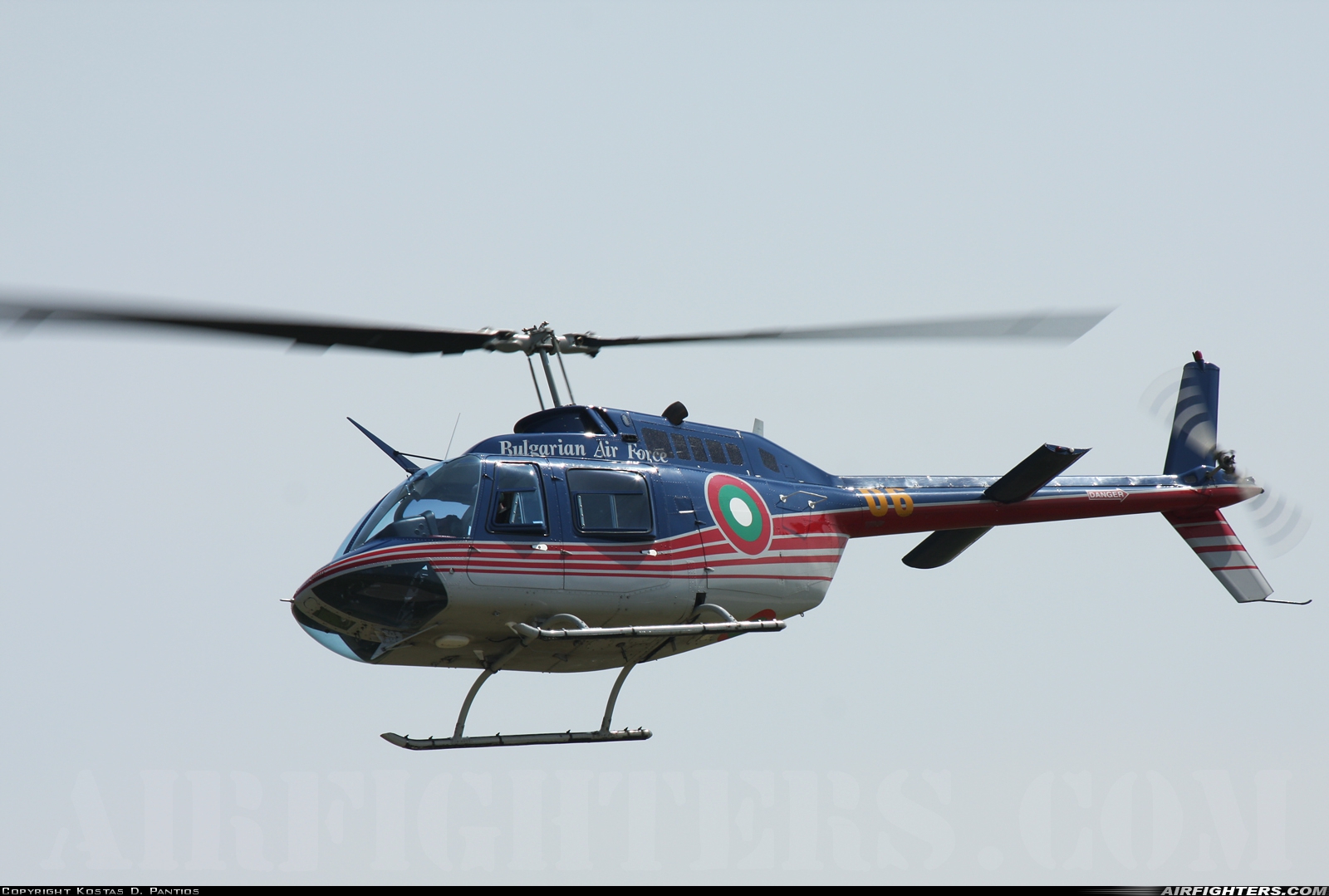 Bulgaria - Air Force Bell 206B-3 JetRanger III 06 at Plovdiv (- Krumovo) (PDV / LBPD), Bulgaria