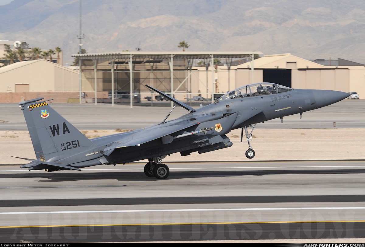 USA - Air Force McDonnell Douglas F-15E Strike Eagle 90-0251 at Las Vegas - Nellis AFB (LSV / KLSV), USA