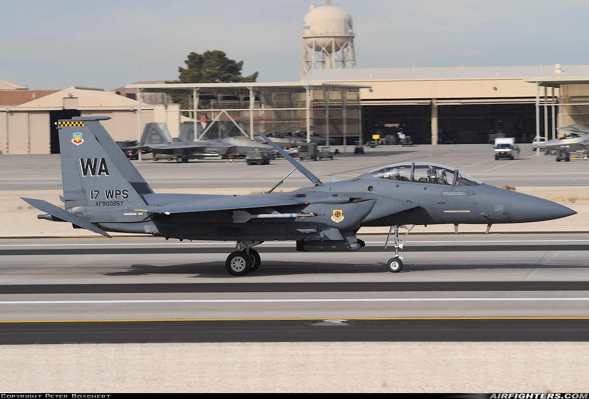 USA - Air Force McDonnell Douglas F-15E Strike Eagle 90-0257 at Las Vegas - Nellis AFB (LSV / KLSV), USA
