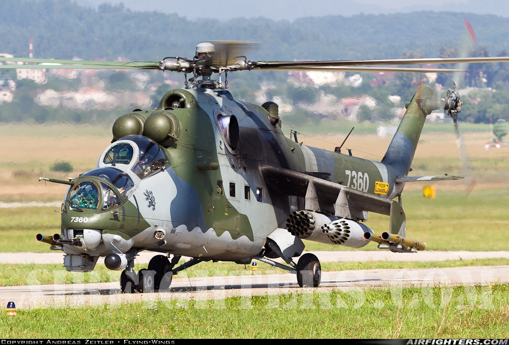 Czech Republic - Air Force Mil Mi-35 (Mi-24V) 7360 at Sliac (LZSL), Slovakia