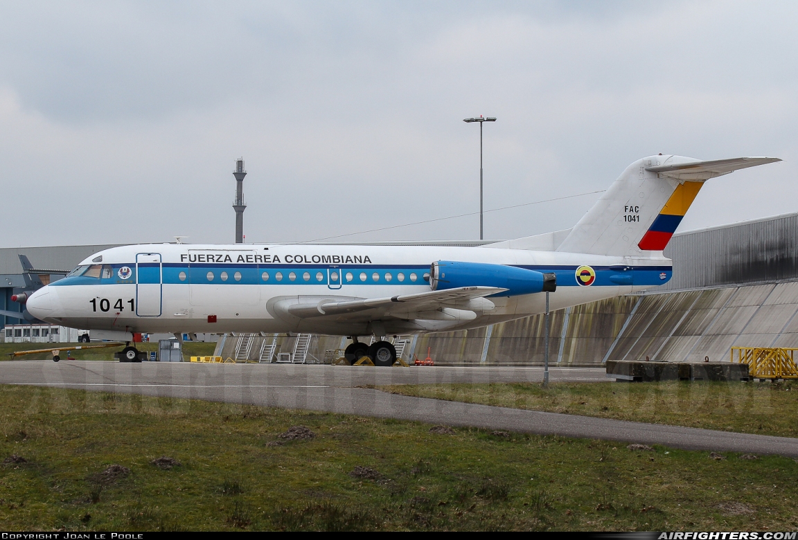 Colombia - Air Force Fokker F-28-3000C Fellowship FAC1041 at Bergen op Zoom - Woensdrecht (WOE / BZM / EHWO), Netherlands