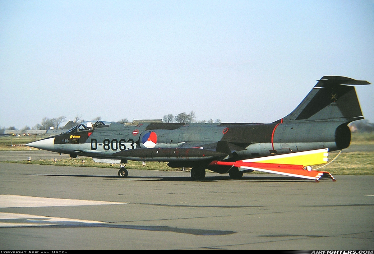 Netherlands - Air Force Lockheed F-104G Starfighter D-8063 at Leeuwarden (LWR / EHLW), Netherlands