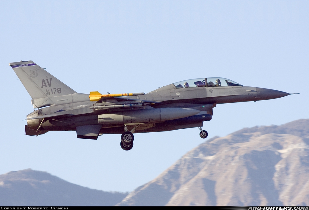 USA - Air Force General Dynamics F-16D Fighting Falcon 89-2178 at Aviano (- Pagliano e Gori) (AVB / LIPA), Italy