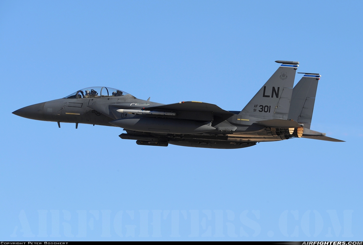 USA - Air Force McDonnell Douglas F-15E Strike Eagle 91-0301 at Las Vegas - Nellis AFB (LSV / KLSV), USA