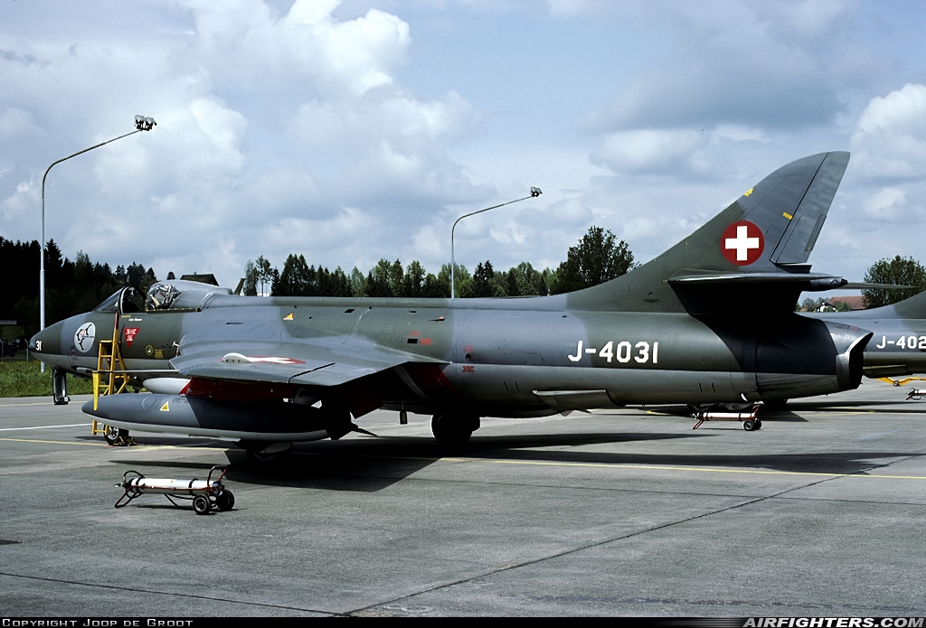 Switzerland - Air Force Hawker Hunter F58 J-4031 at Emmen (EML / LSME), Switzerland