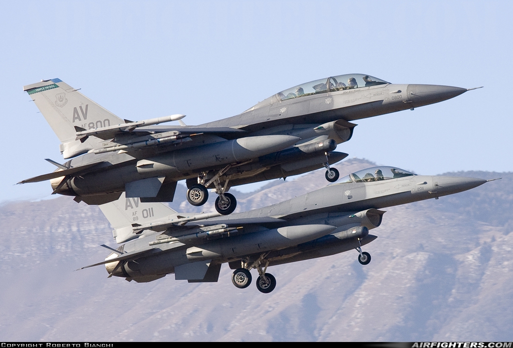 USA - Air Force General Dynamics F-16D Fighting Falcon 90-0800 at Aviano (- Pagliano e Gori) (AVB / LIPA), Italy