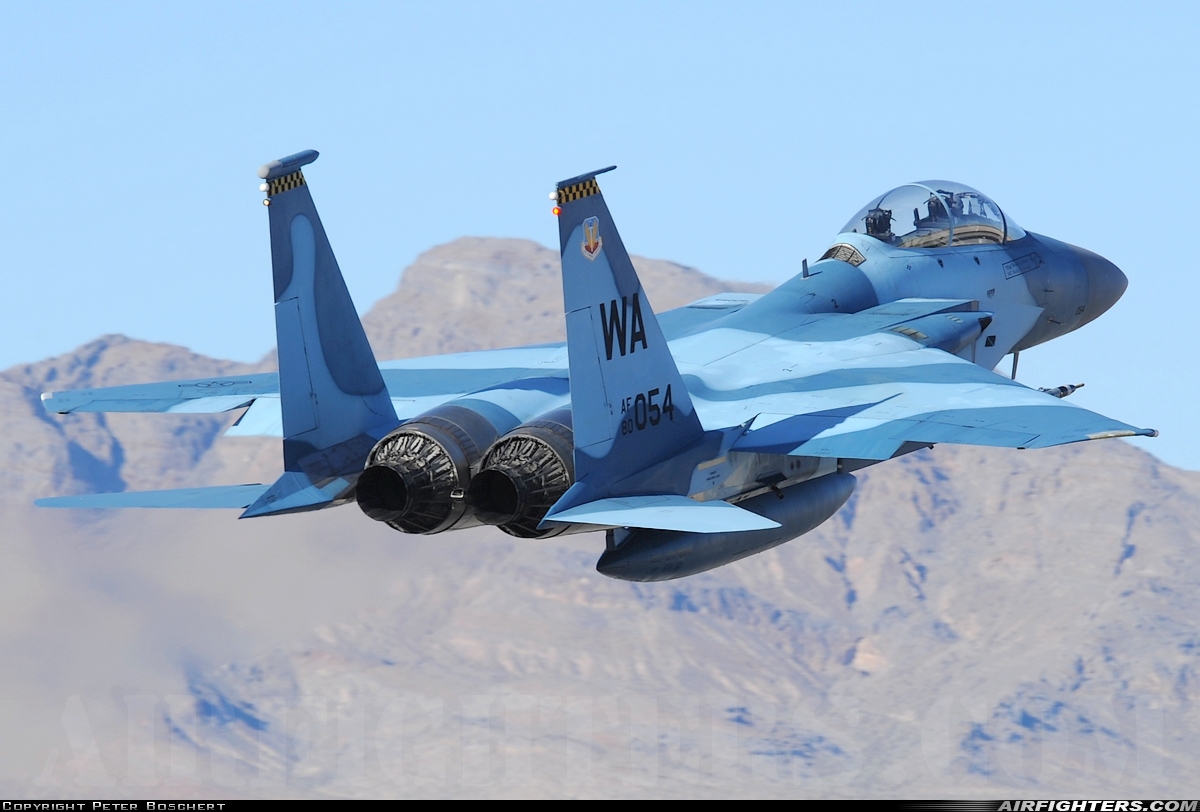USA - Air Force McDonnell Douglas F-15D Eagle 80-0054 at Las Vegas - Nellis AFB (LSV / KLSV), USA