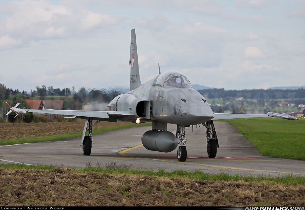 Switzerland - Air Force Northrop F-5E Tiger II J-3077 at Emmen (EML / LSME), Switzerland