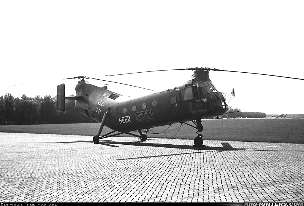 Germany - Army Piasecki H-21C Shawnee (PV-22) 8321 at Eindhoven (- Welschap) (EIN / EHEH), Netherlands