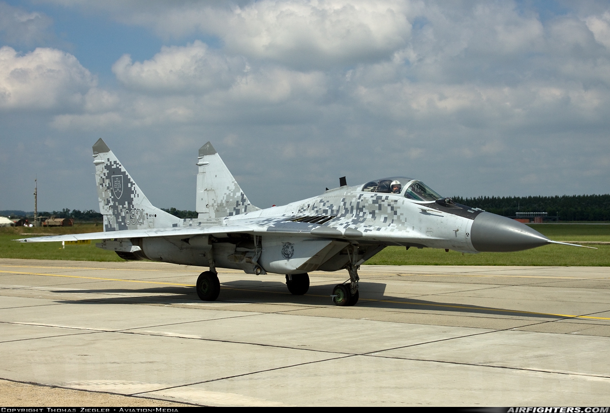 Slovakia - Air Force Mikoyan-Gurevich MiG-29AS 0921 at Kecskemet (LHKE), Hungary