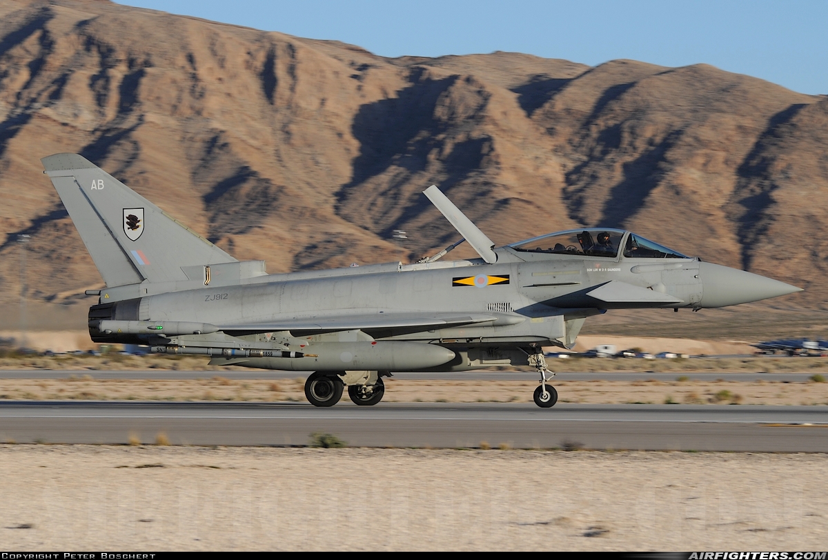 UK - Air Force Eurofighter Typhoon F2 ZJ912 at Las Vegas - Nellis AFB (LSV / KLSV), USA